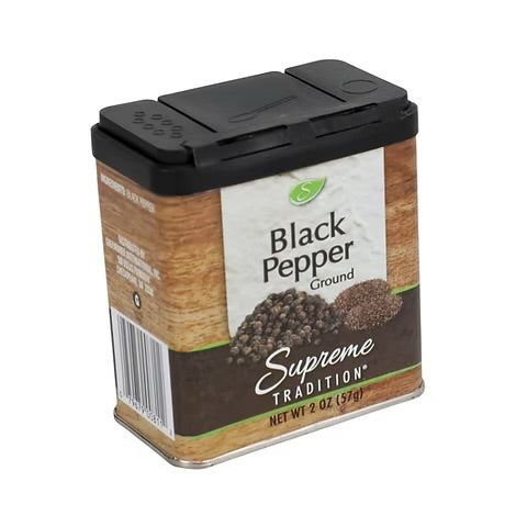 Spice Time Pure Ground Black Pepper, 2 oz. Tins